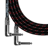 Personalized Original Series Braided Guitar Cable - Dual Right Angle Plugs