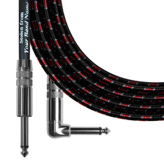 Personalized Original Series Braided Guitar Cable - Straight Plug-Right Angle Plug