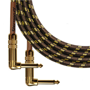 Vintage Series Braided Guitar Cable - Dual Right Angle Plugs