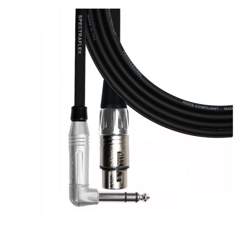 Baldee Series Stereo Right Angle Plug-Female XLR